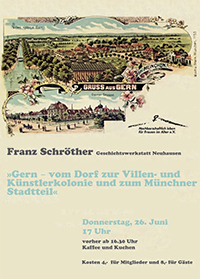 Veranstaltung "Gern - ein Münchner Stadtteil" der Geschichtswerkstatt Neuhausen