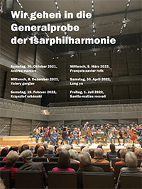 Blick vom Zuschauerraum auf die Münchner Philharmoniker bei der Generalprobe
