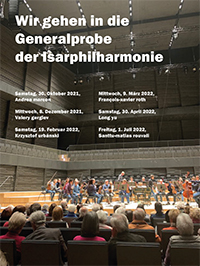 Blick vom Zuschauerraum auf die Münchner Philharmoniker bei der Generalprobe