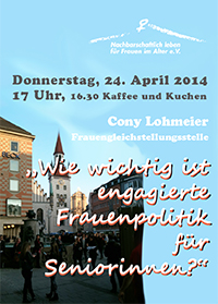 Vortrag von Cony Lohmeier, Frauengleichstellungsstelle München