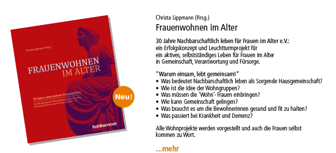 Buchcover Frauenwohnen im Alter und kurze Texte zum Inhalt