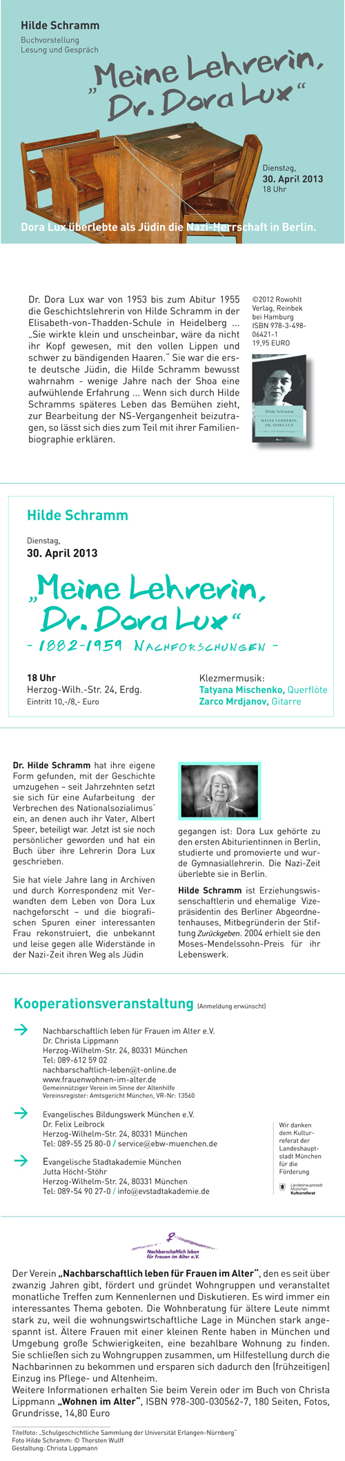 Flyer_Meine Lehrerin Dr. Dora Dux