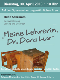 Info Veranstaltung "Meine Lehrerin Dr. Dora Dux"