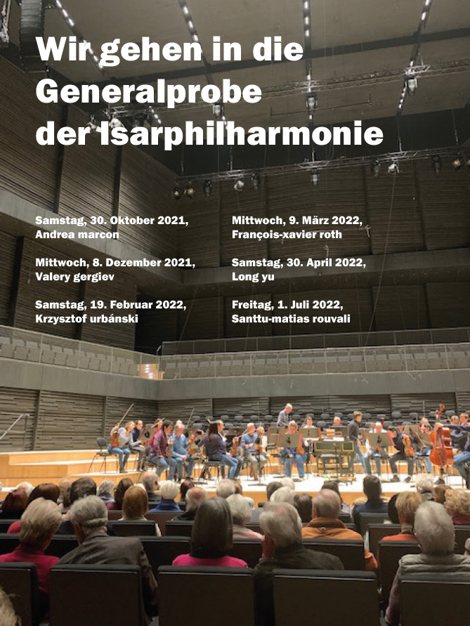 Blick vom Zuschauerraum auf die Münchner Philharmoniker bei der Generalprobe