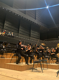 Blick auf Musiker in der Isarphilharmonie