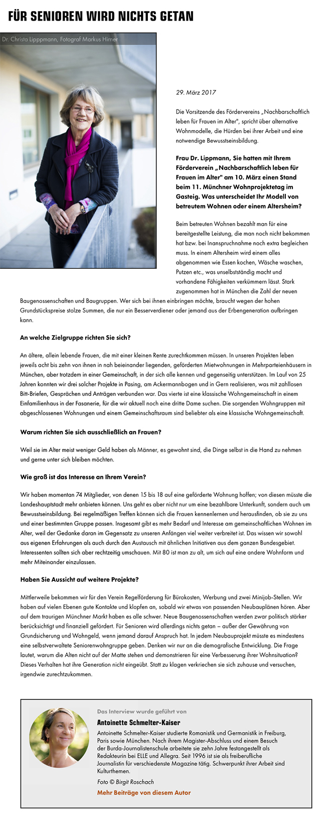 Interview mit Frau Dr. Lippmann von muenchenarchitektur.com