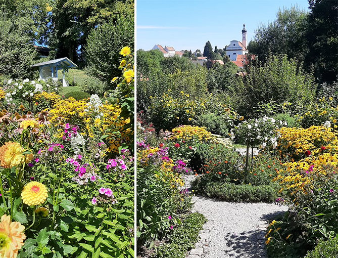 der blühende Spätsommergarten des Münterhauses