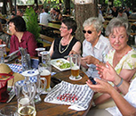 die Frauen beim gemeinsamen Biergartenbesuch