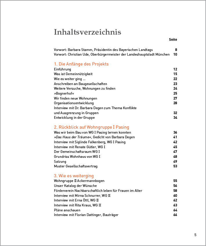 Buch Wohnen im Alter: Inhaltsverzeichnis 1