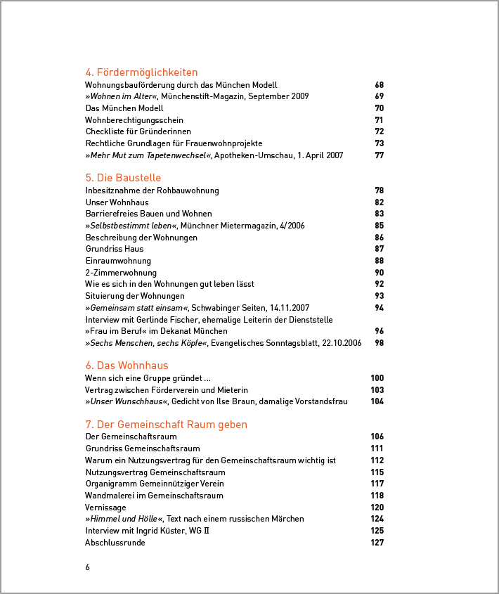 Buch Wohnen im Alter: Inhaltsverzeichnis 2