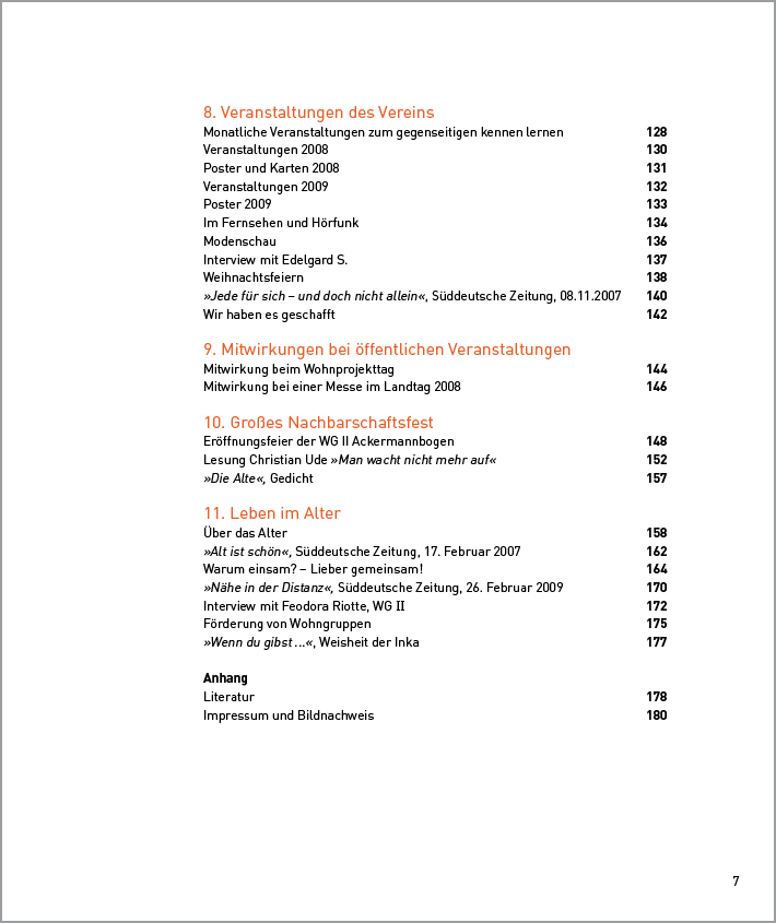 Buch Wohnen im Alter: Inhaltsverzeichnis 3