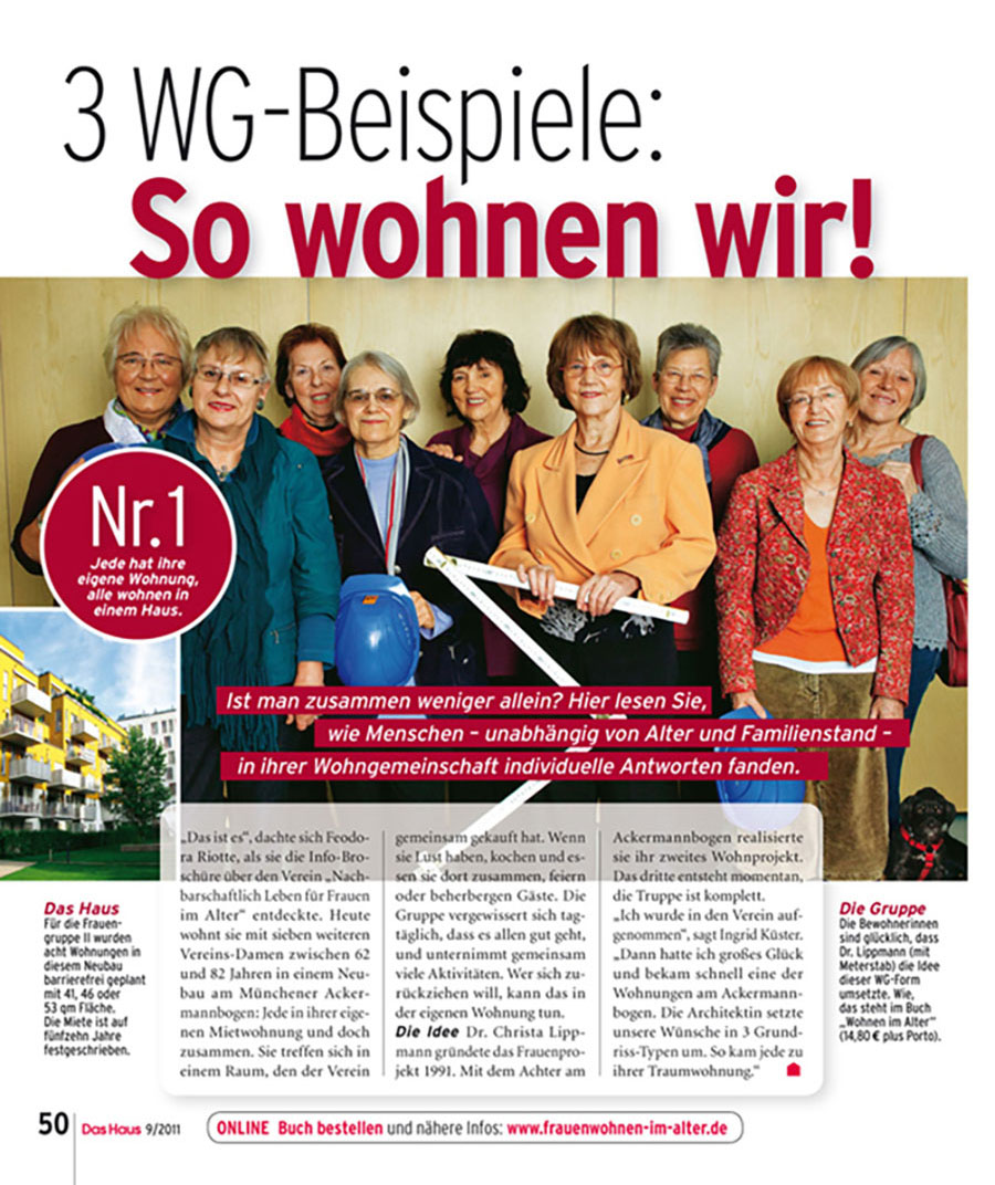 Artikel über die Wohnfrauen - So wohnen wir