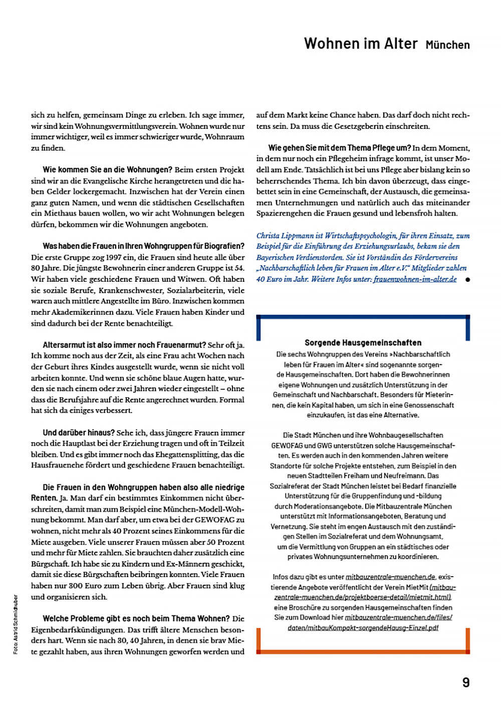 Artikel im Münchner Mietermagazin
