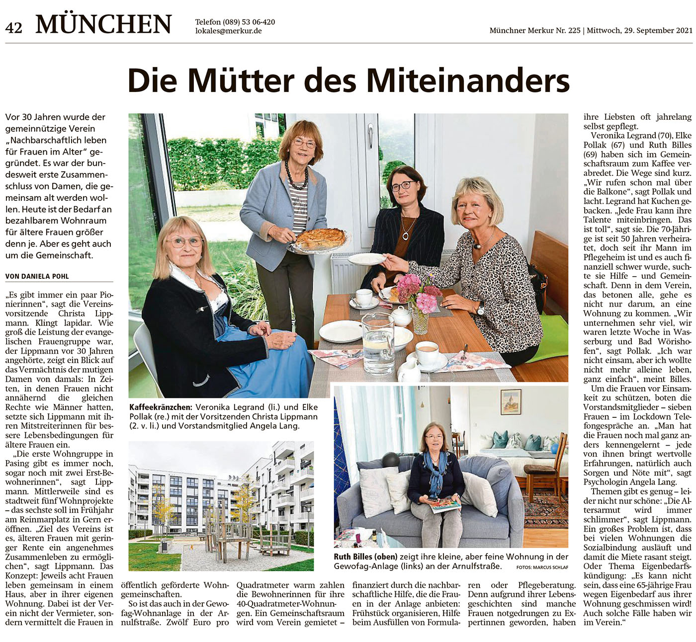 Bericht über die Entstehung des Vereins und das Glück des nachbarschaftlichen Lebens