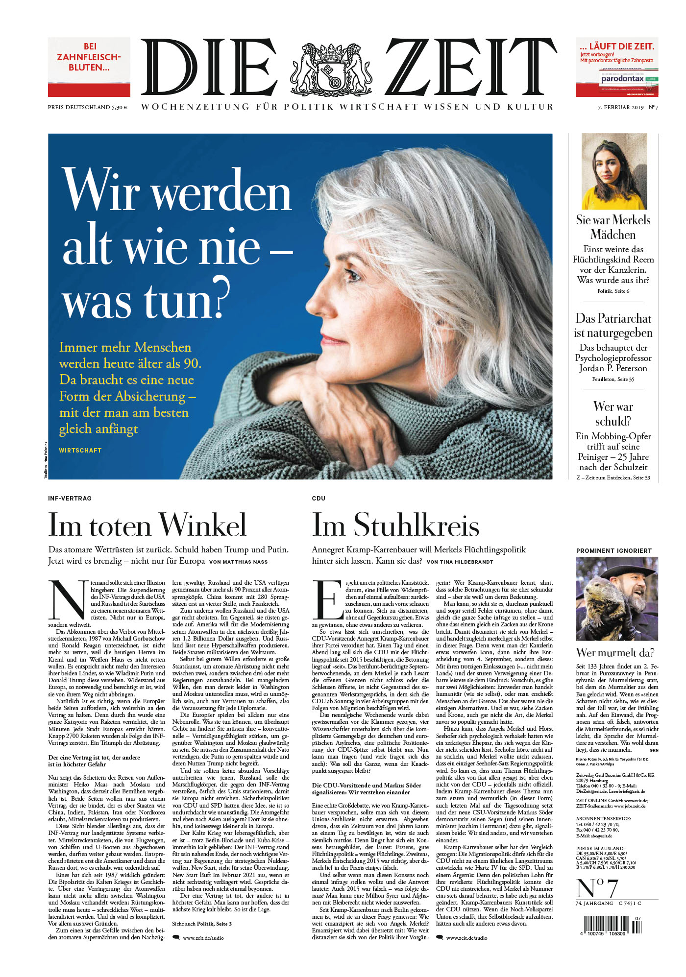 Artikel 1/4 in "Die Zeit" zum Thema Rente und Altersarmut